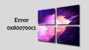 Error 0x800700c1